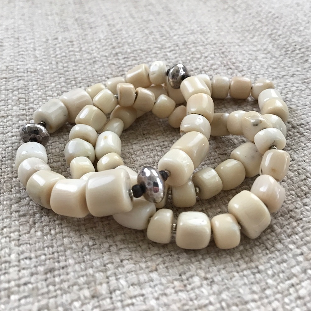 Silpada Bamboo Coral Stretch Bracelets